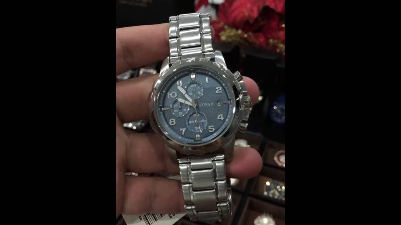 Fossil Dean Chronograph Blue Dial 
