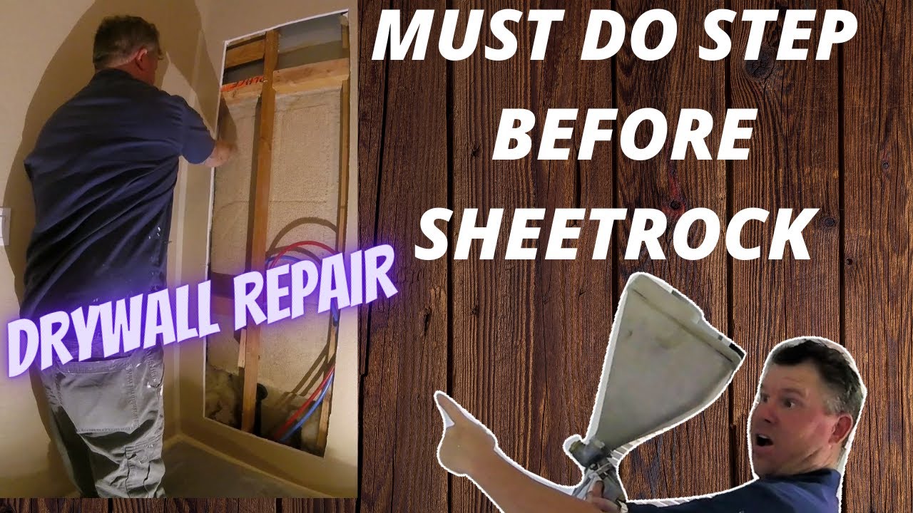 Drywall repair wood framing backing install before ay drywall patching