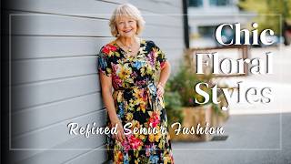 Floral fashion trends for senior women 🌸 chic prints with refined sophistication