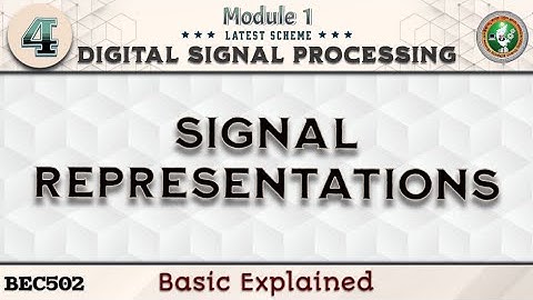 4.Signal Representations  Module 1 5th Sem DSP ECE Latest Scheme VTU