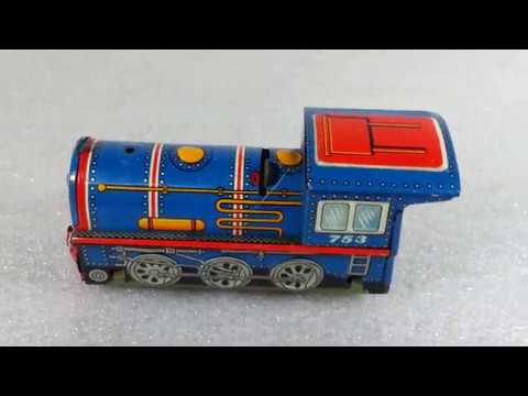 vintage metal toy train