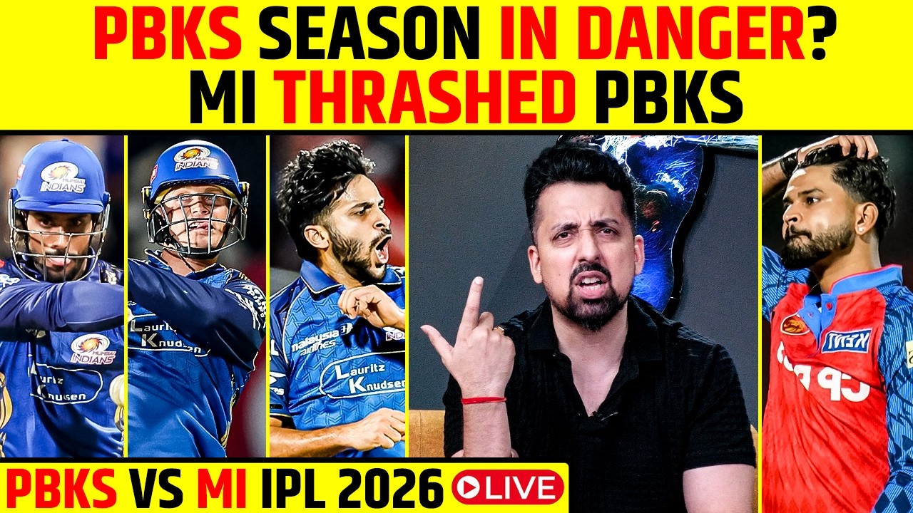 🔴MI vs PBKS IPL 2026 LIVE: PBKS SEASON IN DANGER? MI THRASHED PBKS #mivspbks #ipl2026