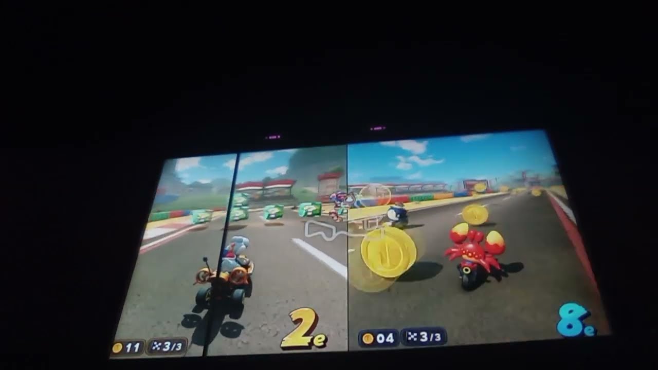 Mario Kart World: Grijze Yoshi Vs Sidestepper 