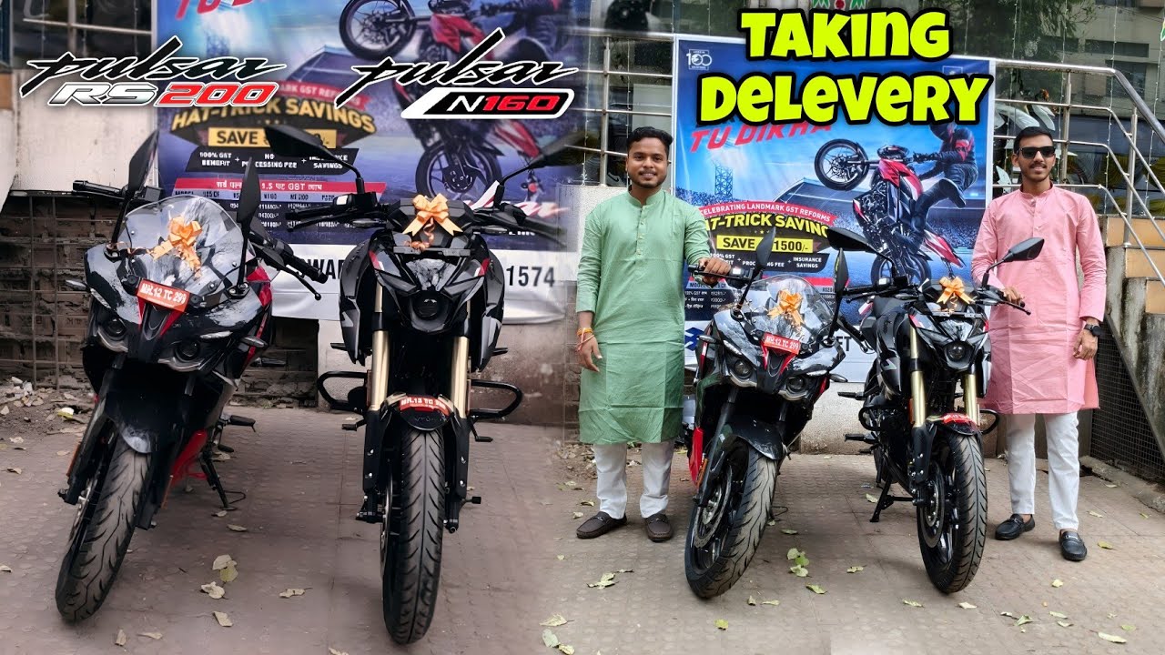 🔥Taking Delivery of New Pulsar N160 & RS 200 | 2 BEASTS 💥 Taking Delivery of Pulsar RS 200 ||#pulsar