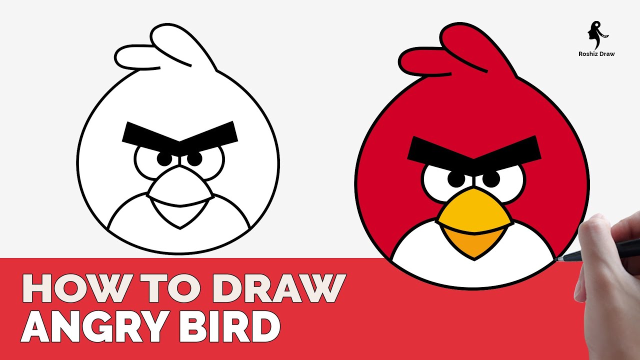 HOW TO DRAW ANGRY BIRDS EASY - YouTube