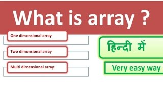 What is Array in C programming || BCA 2nd sem important topic 🥇