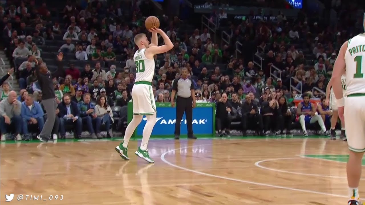 Sam Hauser Drops Career-High 24 Points in Celtics' Win Over Pistons -  Sports Illustrated Virginia Cavaliers News, Analysis and More