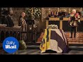 Prince Philip's coffin is lowered through the chapel floor