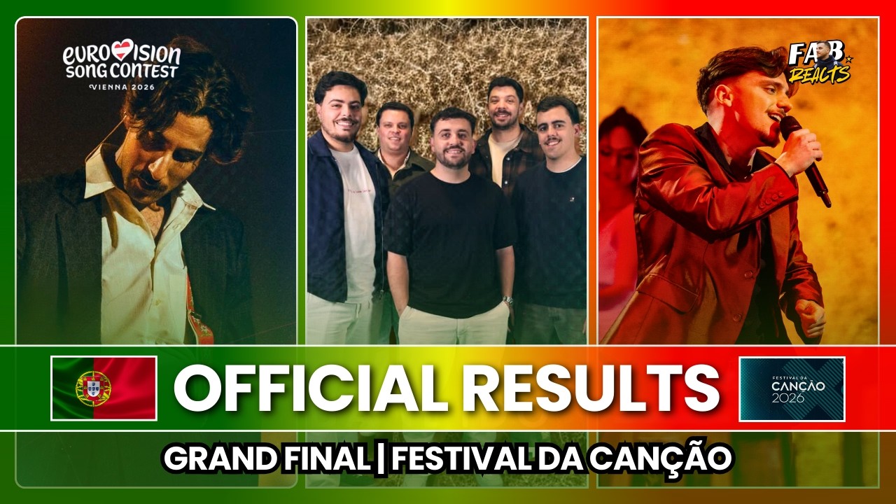 Festival da Canção 2026: Official Results - Grand Final | PORTUGAL 🇵🇹 ESC 2026 🎶😍 #esc2026