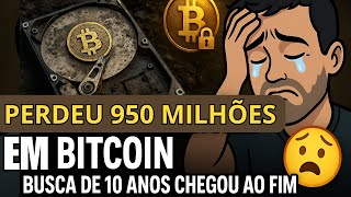 Disco rígido de Bitcoin avaliado US$ 950 mi perdido! James Howells encerra busca de 10 anos.😢