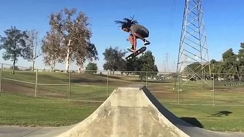 Fakie Big Heelflip Indy Over GNARLY Spine - WTF! - Demetrius Hanks