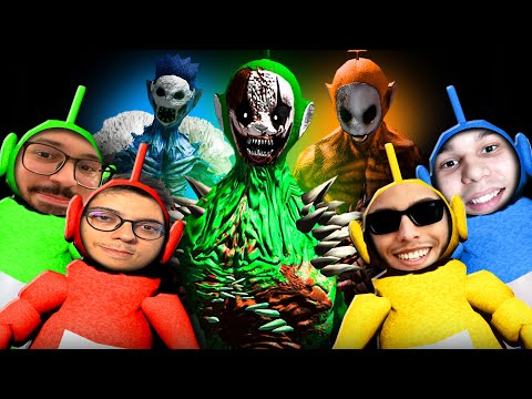 chamei 4 AMIGOS para SOBREVIVER a HORDA dos SLENDYTUBBIES