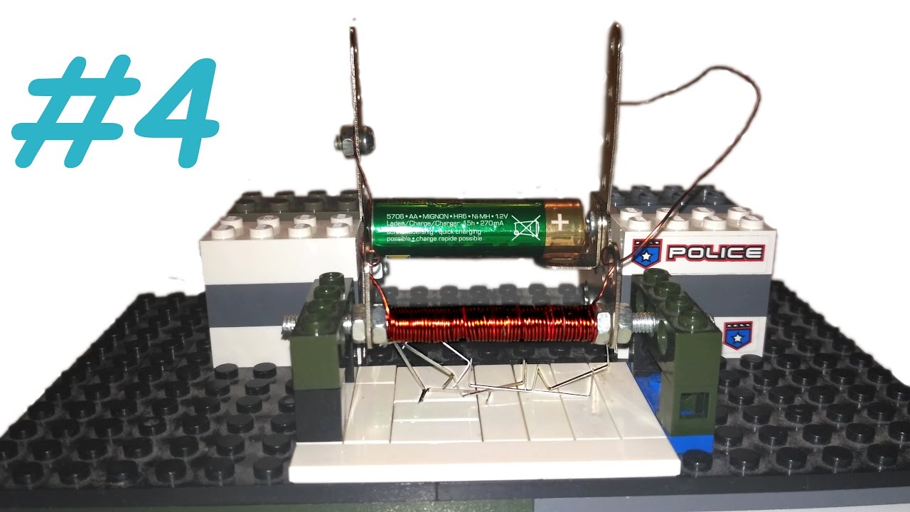 Опыт с магнитом #4 | Как сделать простой электромагнит из конструктора ...