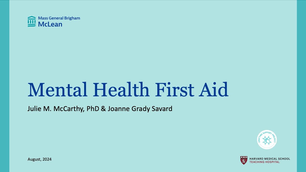 CSP 2024 Webinar 13 Mental Health First Aid
