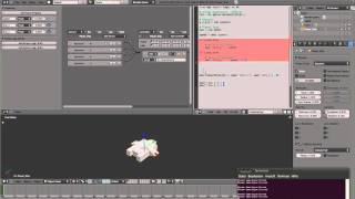 Space Ship-Game (BGE) Part 2 - Movement Script and object linking Timelapse