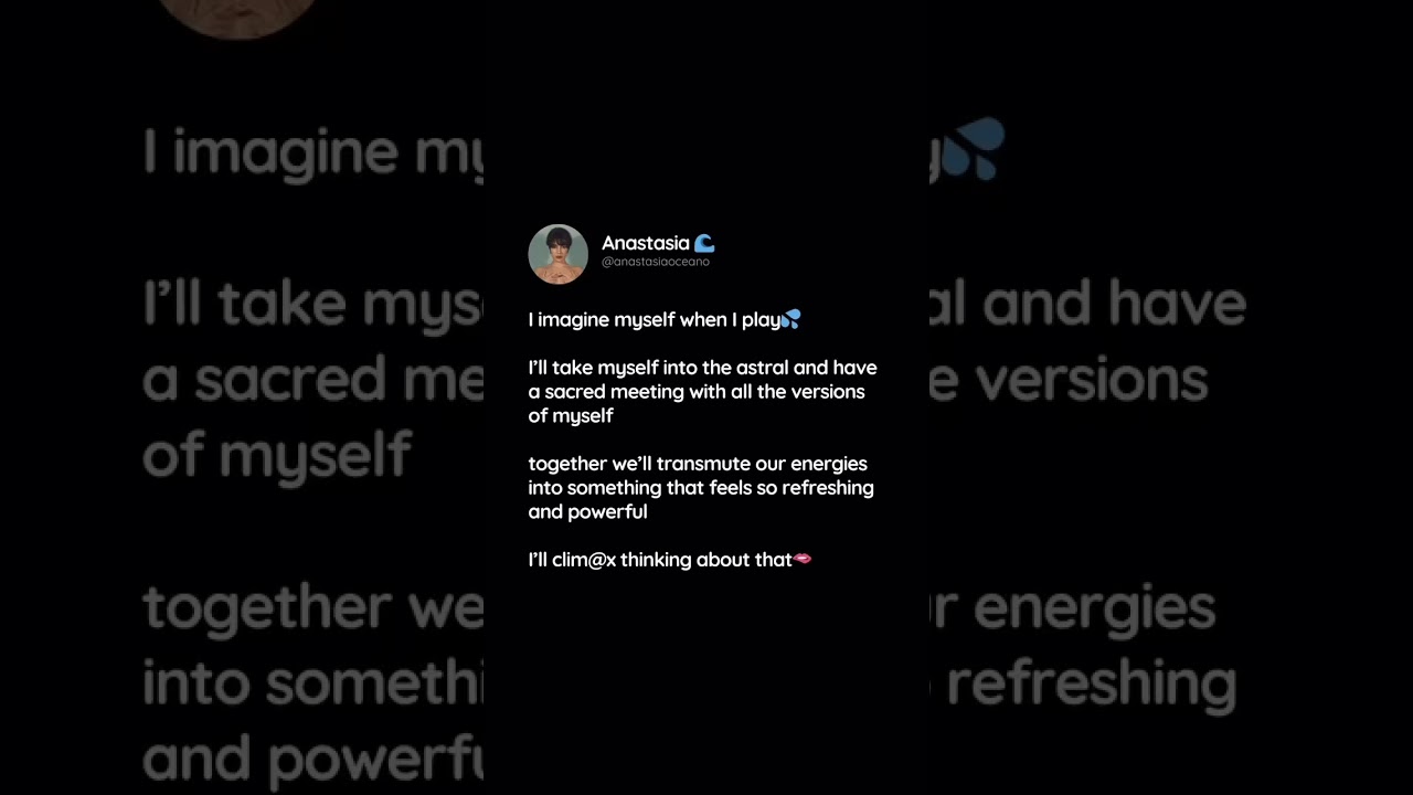 I imagine myself when I play💦 I’ll take myself into the astral and have a sacred meeting with all t