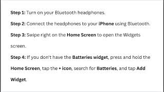 How To Check Bluetooth Headphone Battery on iPhone – Battery Widget & Status Guide screenshot 1
