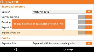 X-PAD Tutorials: IMPORT AND EXPORT   Export a DXF file
