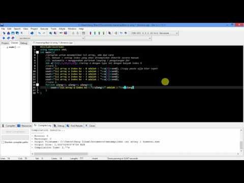 Tutorial :: C++ :: Array 1 Dimensi :: Menampilkan isi Array :: Kang Illham