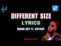 Burna Boy ft. Victony Different Size Lyrics Video