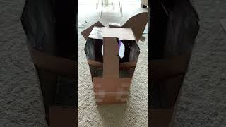 Adding full back! It's 100% head now || #kelpton #fursuithead #fursuit #cardboardcraft