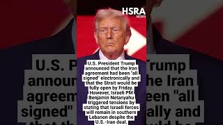 Trump Announces Iran Deal Signed Electronically | Netanyahu Defies Agreement #shorts #breakingnews