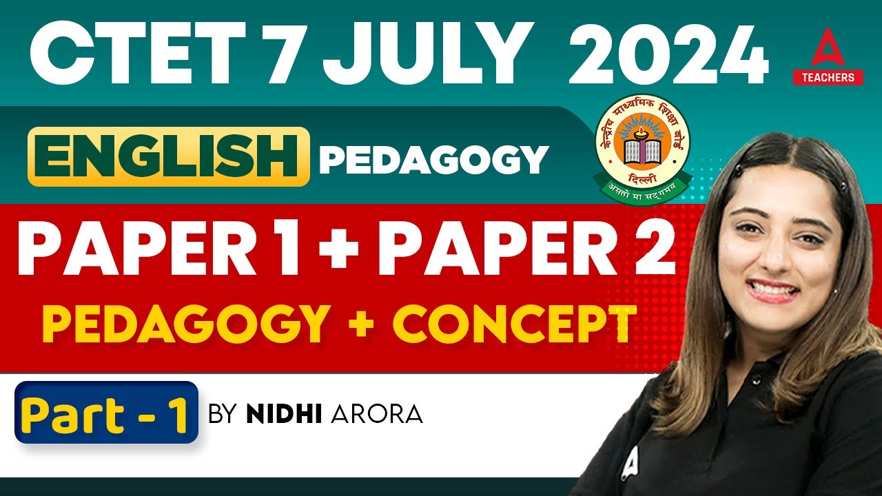 CTET English Pedagogy 2024 | English Pedagogy For CTET Paper 1 & 2 By ...