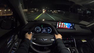 2021 Genesis GV80 2.5t Night POV Test Drive