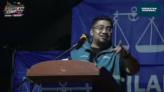 PANASS WAJIB TONTON CheGu Bard Ceramah Kebangkitan Gelombang Biru PN-BN Parlimen Tampin