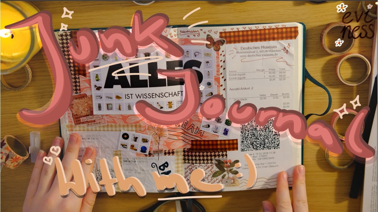 junk journal with me ;) no talking, just chill music