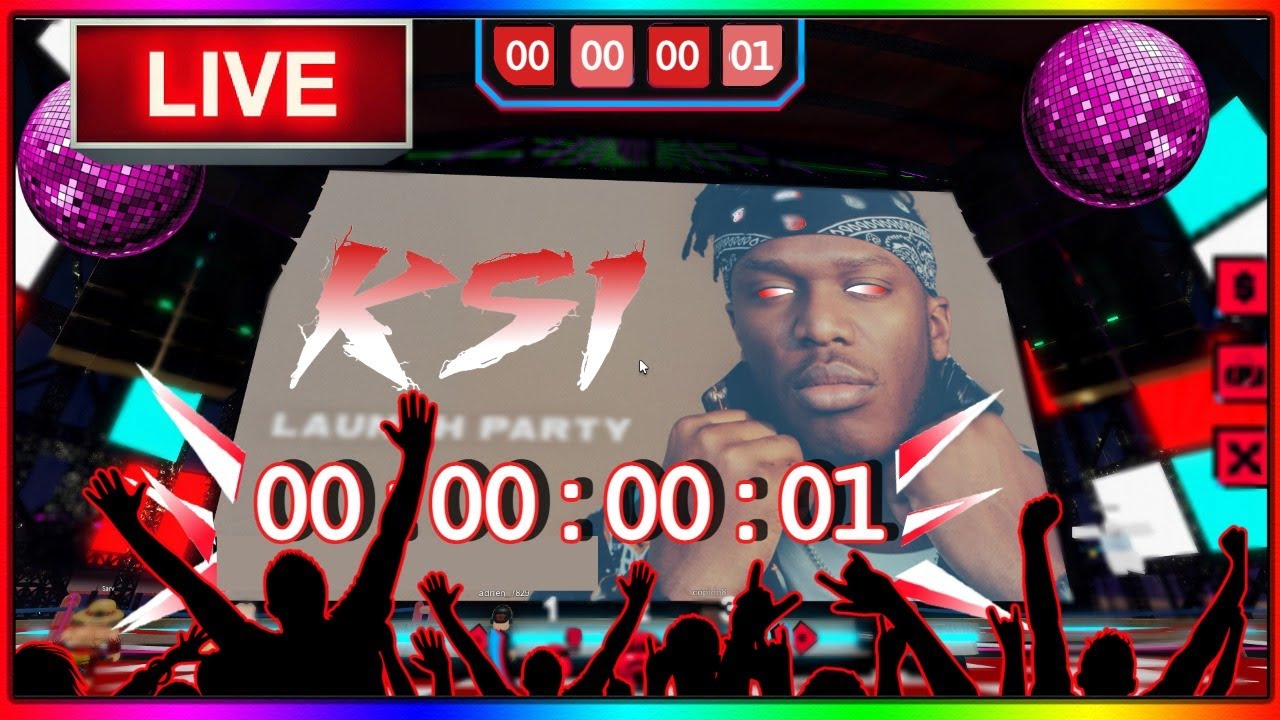 🔴KSI Launch Party CONCERT LIVE COUNTDOWN! Roblox Live YouTube