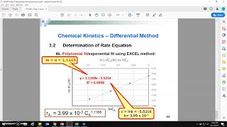 Exponential fit/Polynomial fit using EXCEL for DIFFERENTIAL method