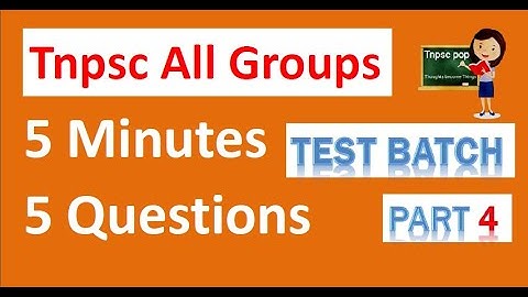 Tnpsc Free Test Batch | Part 4 #tnpscpop