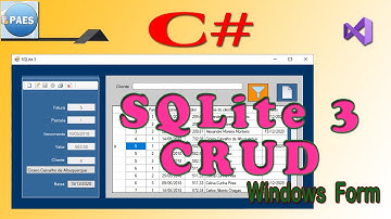 C#, SQLite 3 - CRUD - Inserir, alterar, excluir e consultar com C#. C Sharp Windows Form