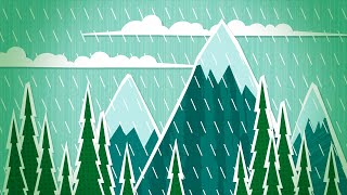 Rain in Mountains White Noise Sleep Sounds | 10 Hours Rainstorm