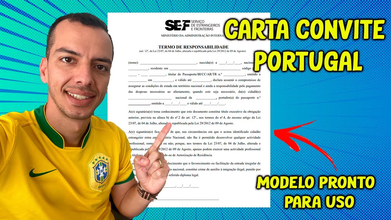 Como Fazer Carta Convite Para Entrada Em Portugal 2022 Youtube