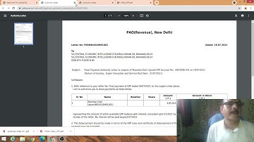 PFMS-Final GPF authority letter and GPF bill