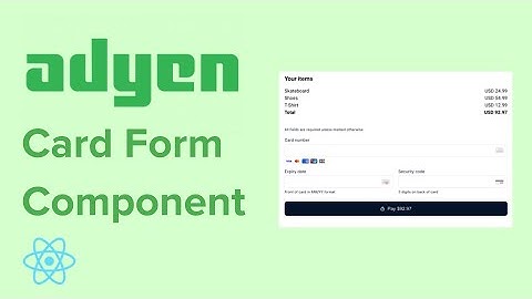 Adyen Components Integration Guide (ReactJS + NodeJS)