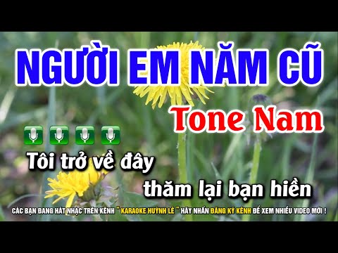 Karaoke Người Em Năm Cũ Tone Nam - Karaoke Người Em Năm Cũ - Tone Nam Nhạc Sống Mới | Karaoke Huỳnh Lê