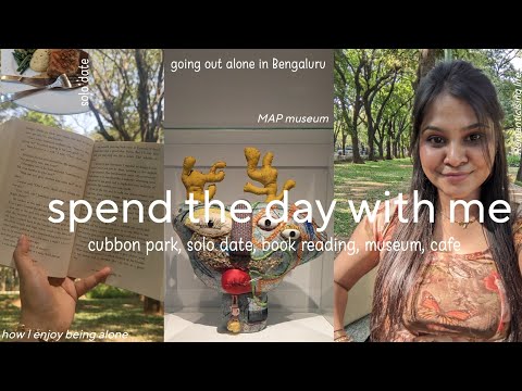 Going out alone: cubbon park🍃 book reading🪐 solo date🍽️ museum🦚 bookstore📖cafe☕