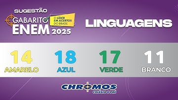 Gabarito ENEM 2025 CHROMOS - Prova Amarela: Questão 14 | Linguagens e Códigos
