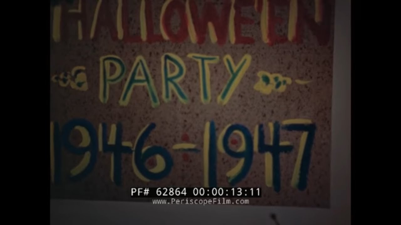 1946-1947 HALLOWEEN PARTIES  16mm HOME MOVIE  (SILENT FILM) 62864
