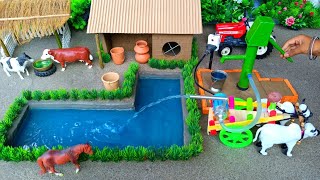 DIY how to make cow shed | house of animals | horse house – cow shed | mini hand pump |woodwork #39