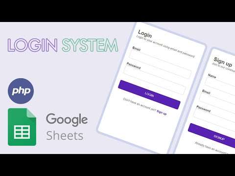 Login System with PHP and Google Sheets || Complete Tutorial