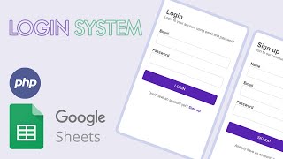 Login System with PHP and Google Sheets || Complete Tutorial