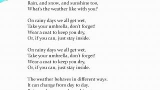 Weather song, Prime Time 1, Module 4