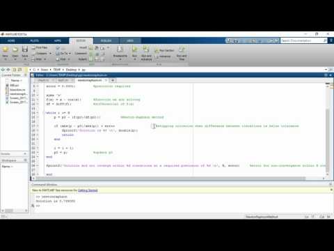 newton raphson method matlab code