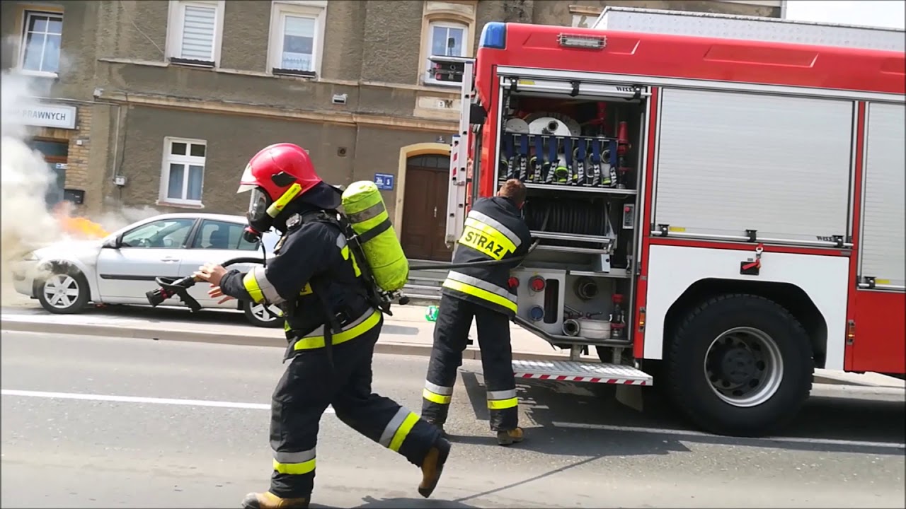 Dojazd do pożaru i akcja gaśnicza 562[D]21 i 562[D]25 JRG Świebodzice