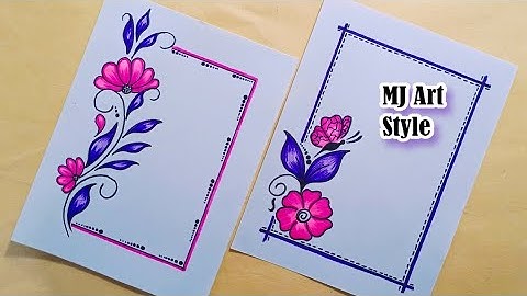 Border Design for Project/Assignment Front Page Design Simple/A4 Sheet/Chart Paper Decoration Ideas