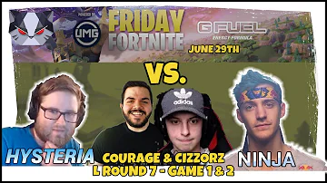 Hysteria | Friday Fortnite Champions with Ninja - CLOSE CALLS - vs. CouRage and Cizzorz